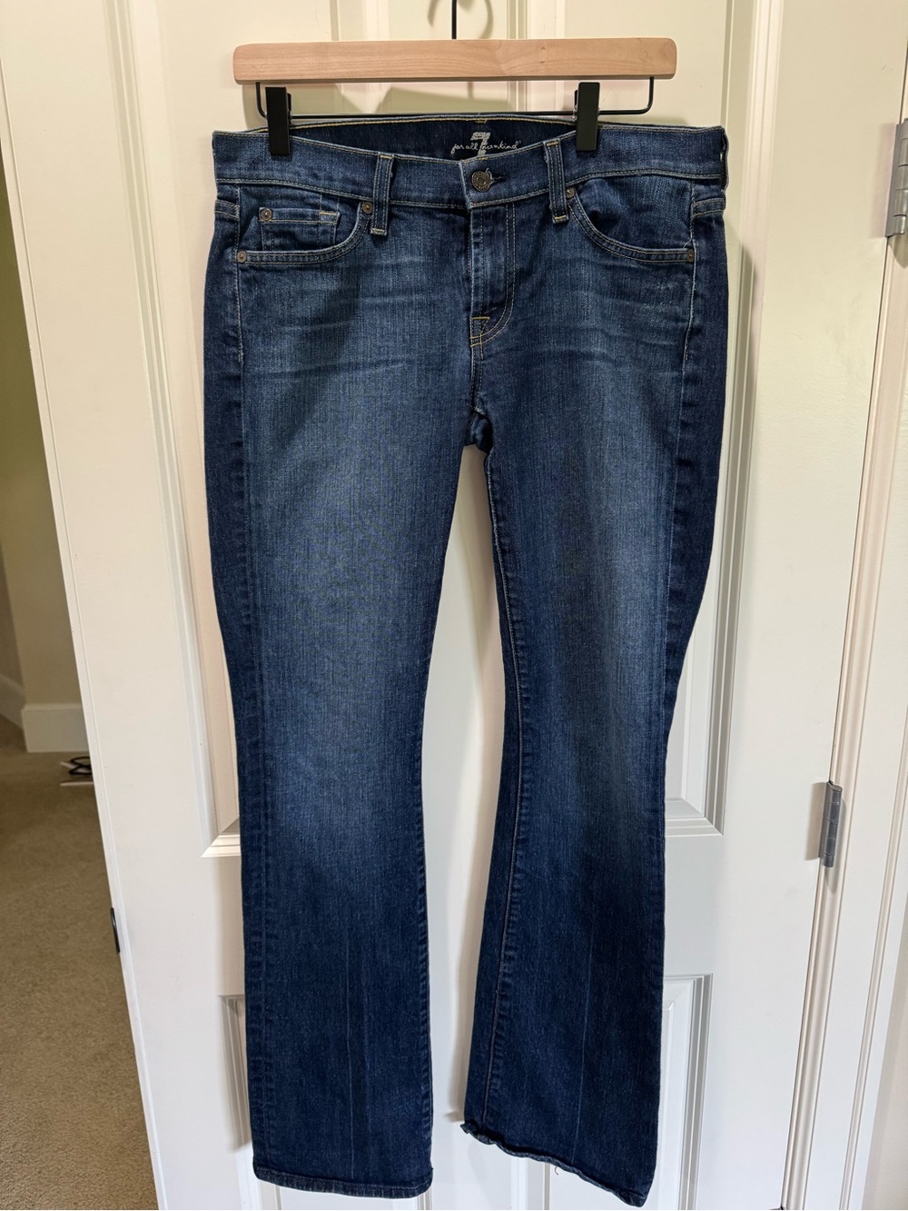 7 For All Mankind Women's Dark Blue Bootcut Jeans
